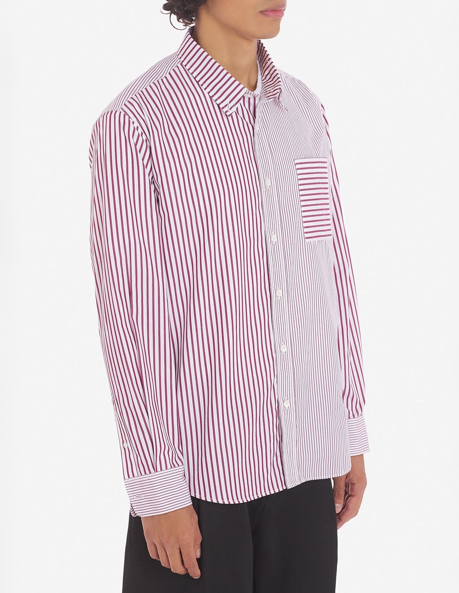 Casual shirt - White & Red Stripes