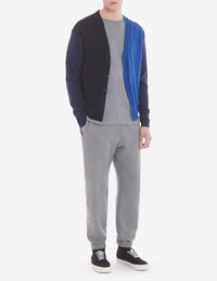 Cardigan à manches longues en laine - Black & Quartz Blue