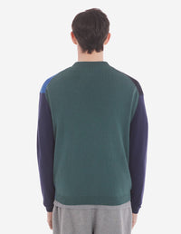 Cardigan à manches longues en laine - Black & Quartz Blue