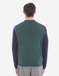 Cardigan à manches longues en laine - Black & Quartz Blue