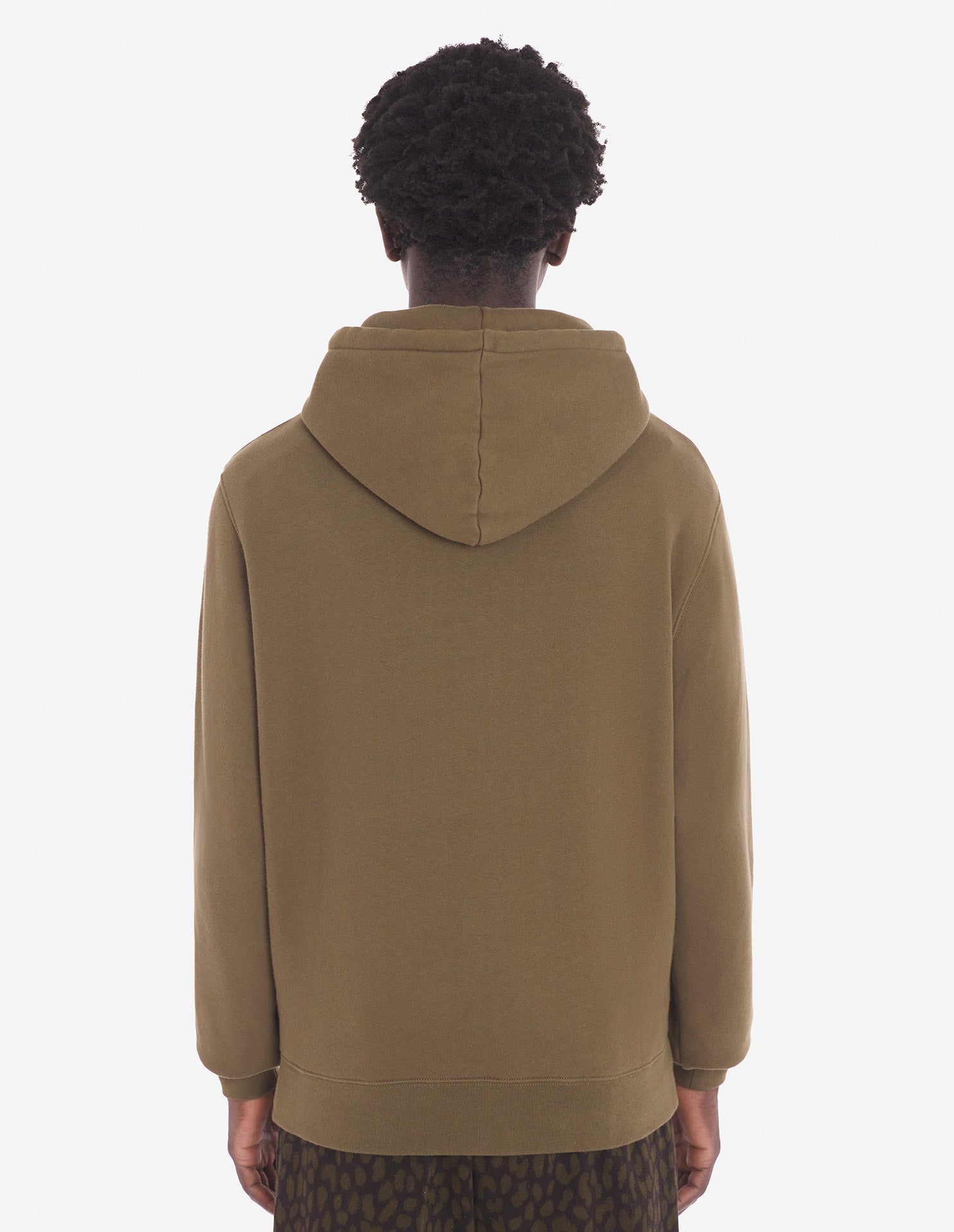 Sweat à capuche brodé - Khaki