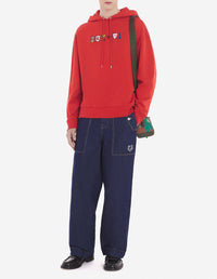 Sweat à capuche oversize - Burnt Red