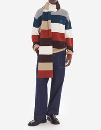 Fox ribbed jumper in wool and cashmere - White Stripes