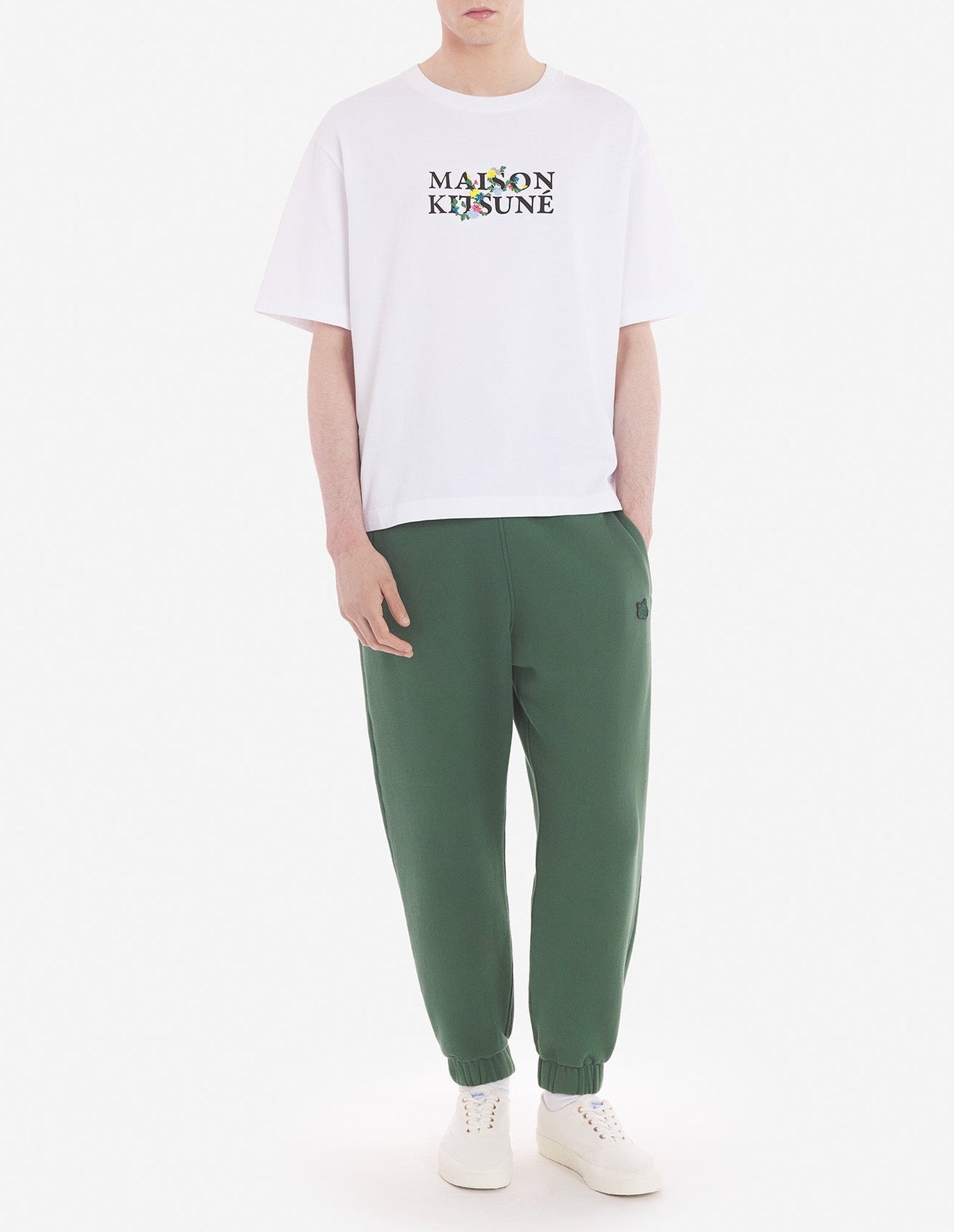 Pantalon de survêtement Fox avec écusson - Bottle Green