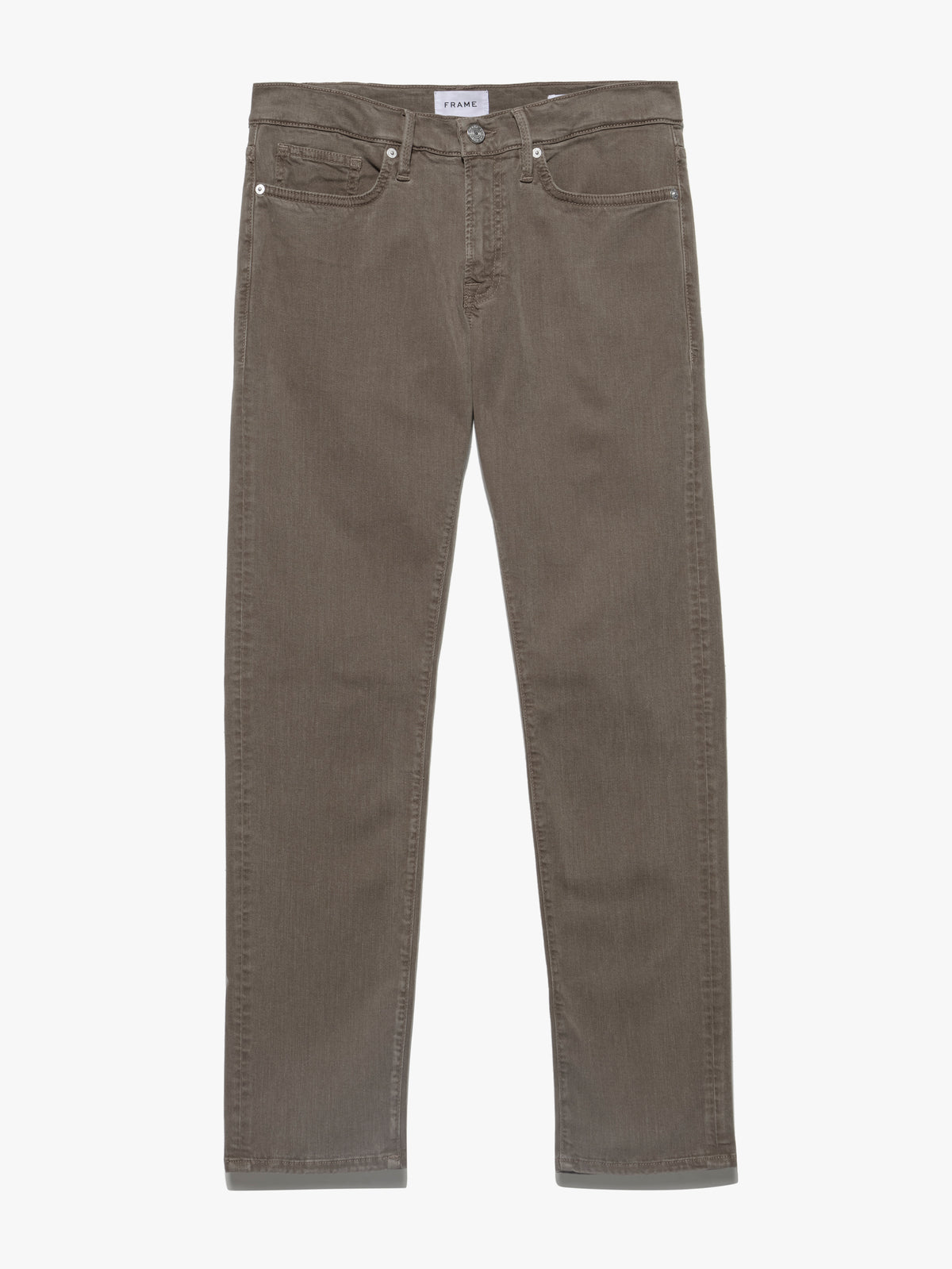 L'HOMME SLIM BRUSHED TWILLDARK CAMEL