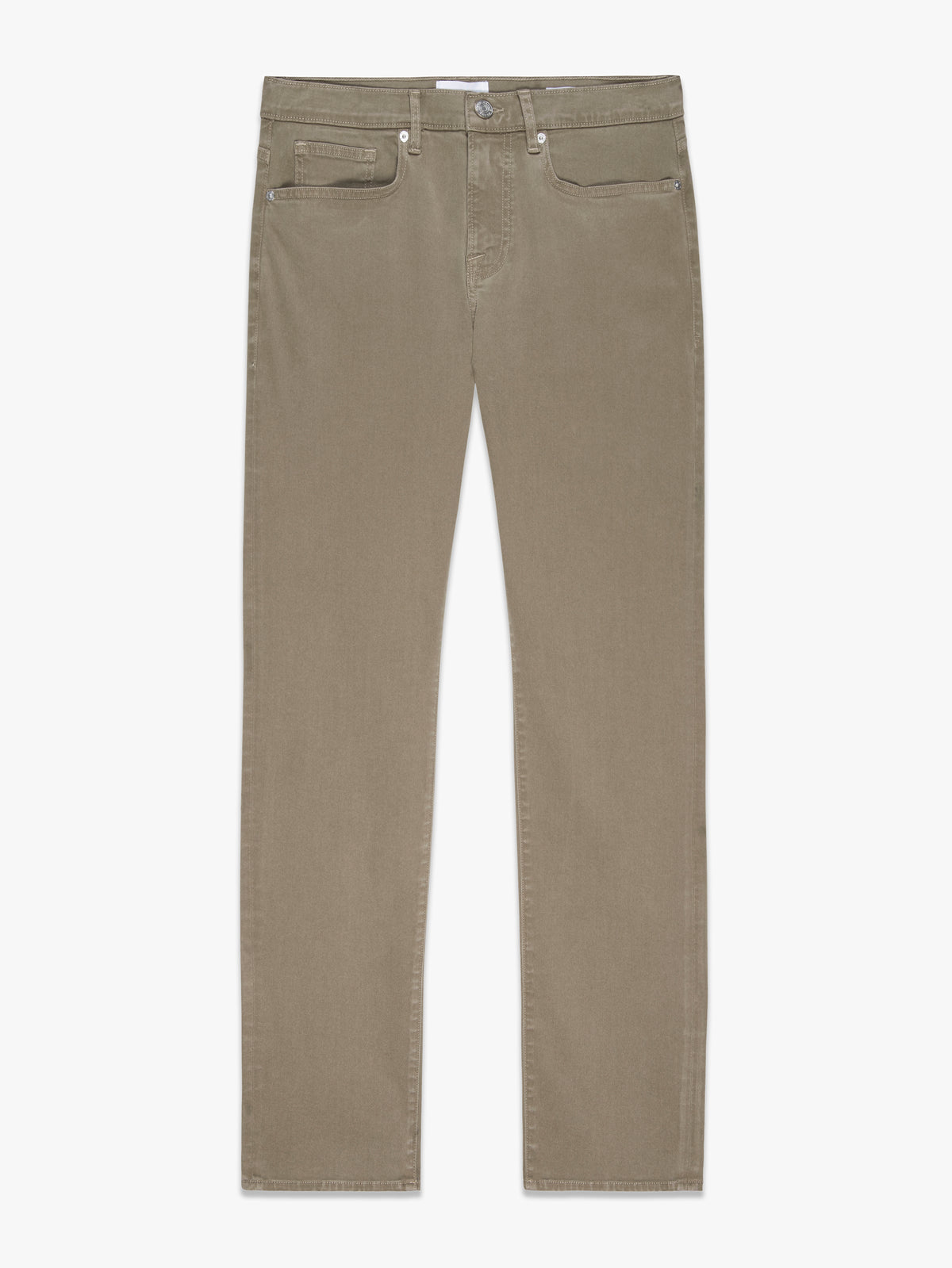 L'HOMME SLIM BRUSHED TWILLDARK KHAKI