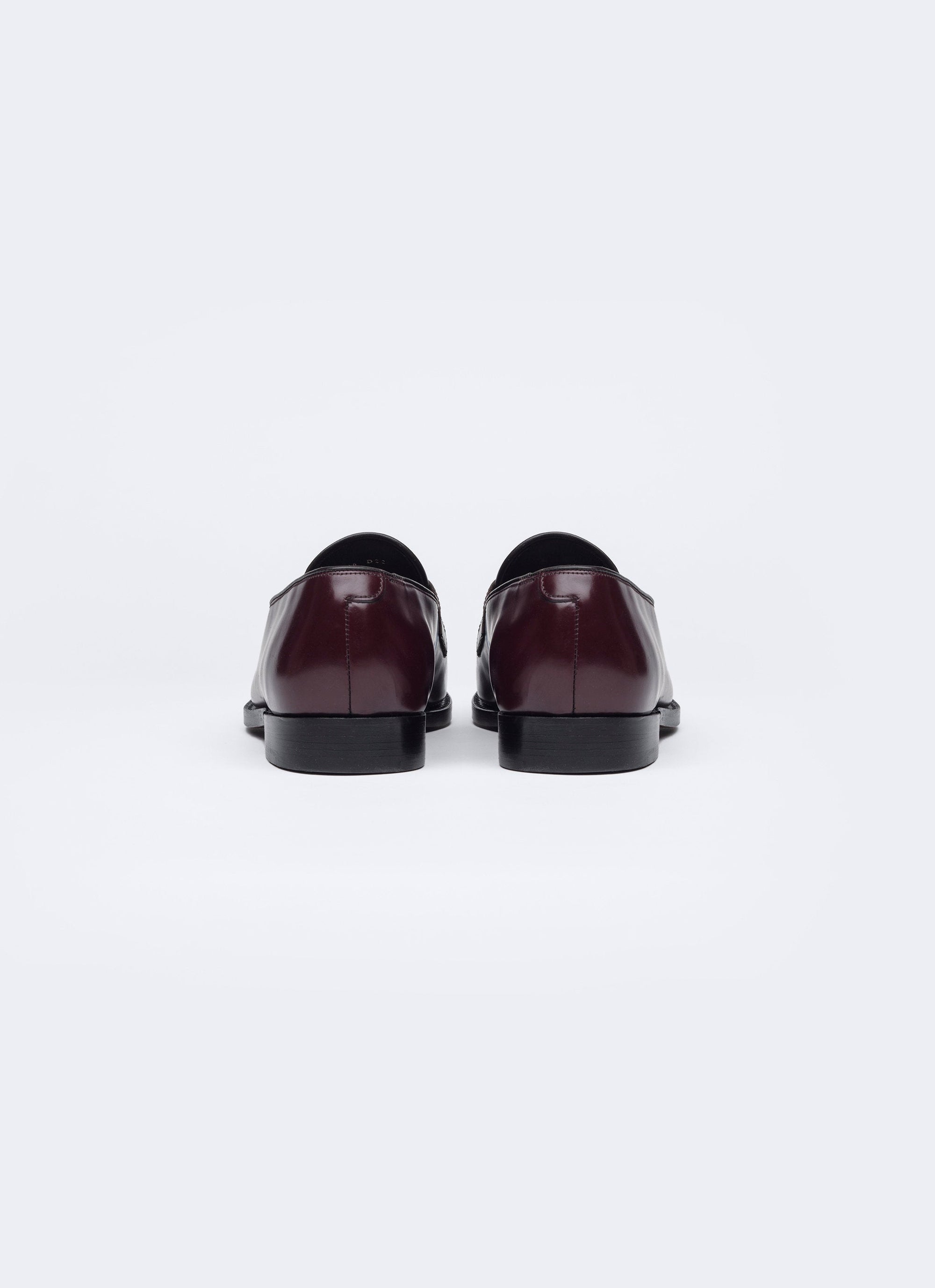 Mocassins avec languette en cuir - Bordeaux