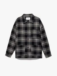 SOFT PADDED CHECKED OVERSHIRTNOIR