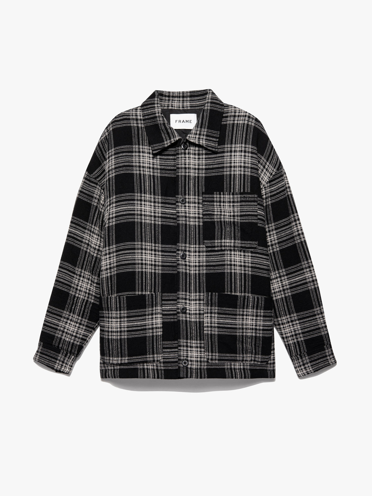 SOFT PADDED CHECKED OVERSHIRTNOIR