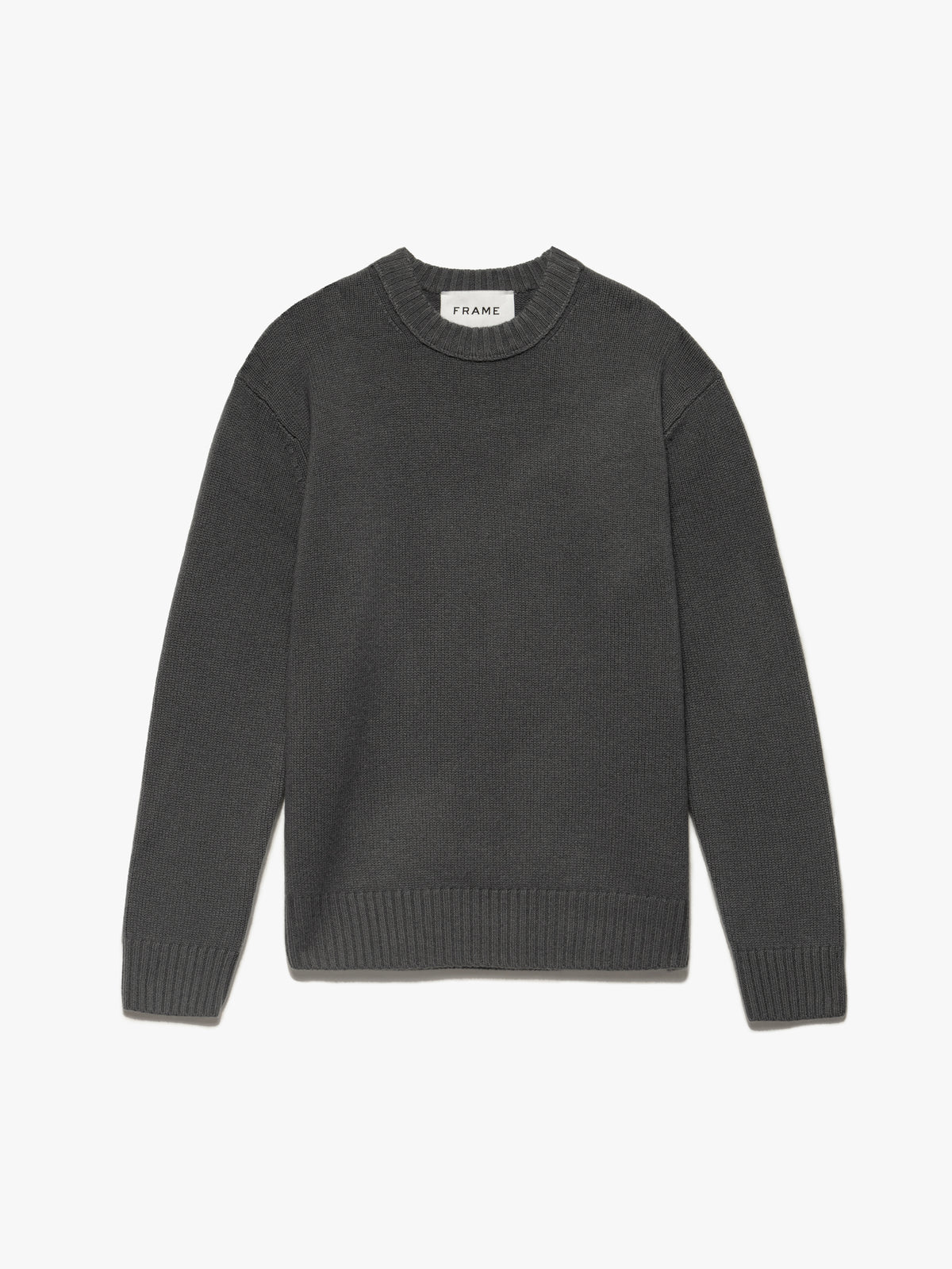 CASHMERE CREWNECK SWEATERCHARCOAL GREY