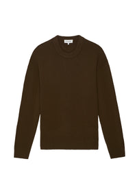 CASHMERE CREWNECK SWEATERDARK CAMEL