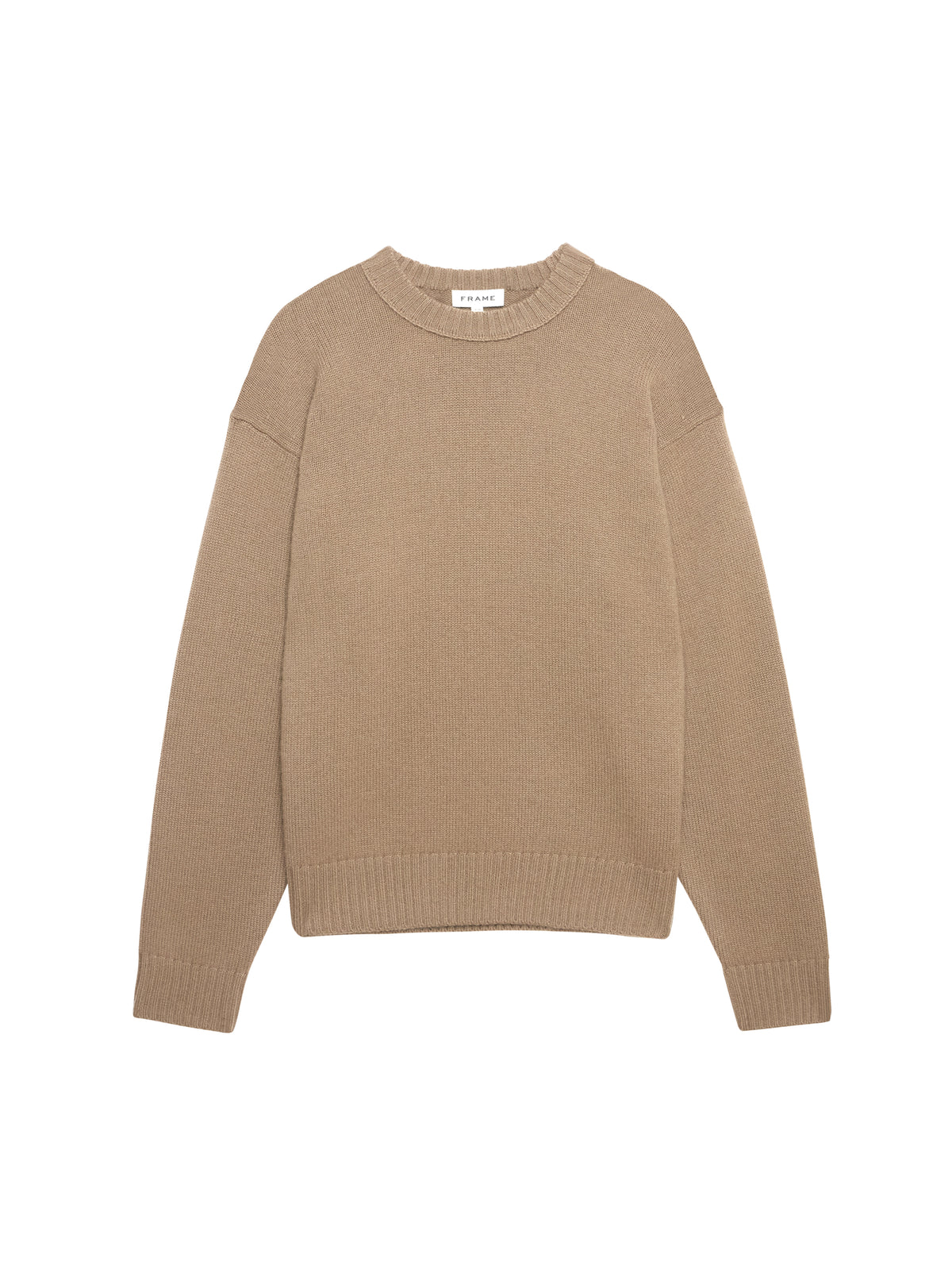 CASHMERE CREWNECK SWEATERLATTE BROWN