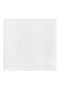 Set of 4 satin linen napkins - White