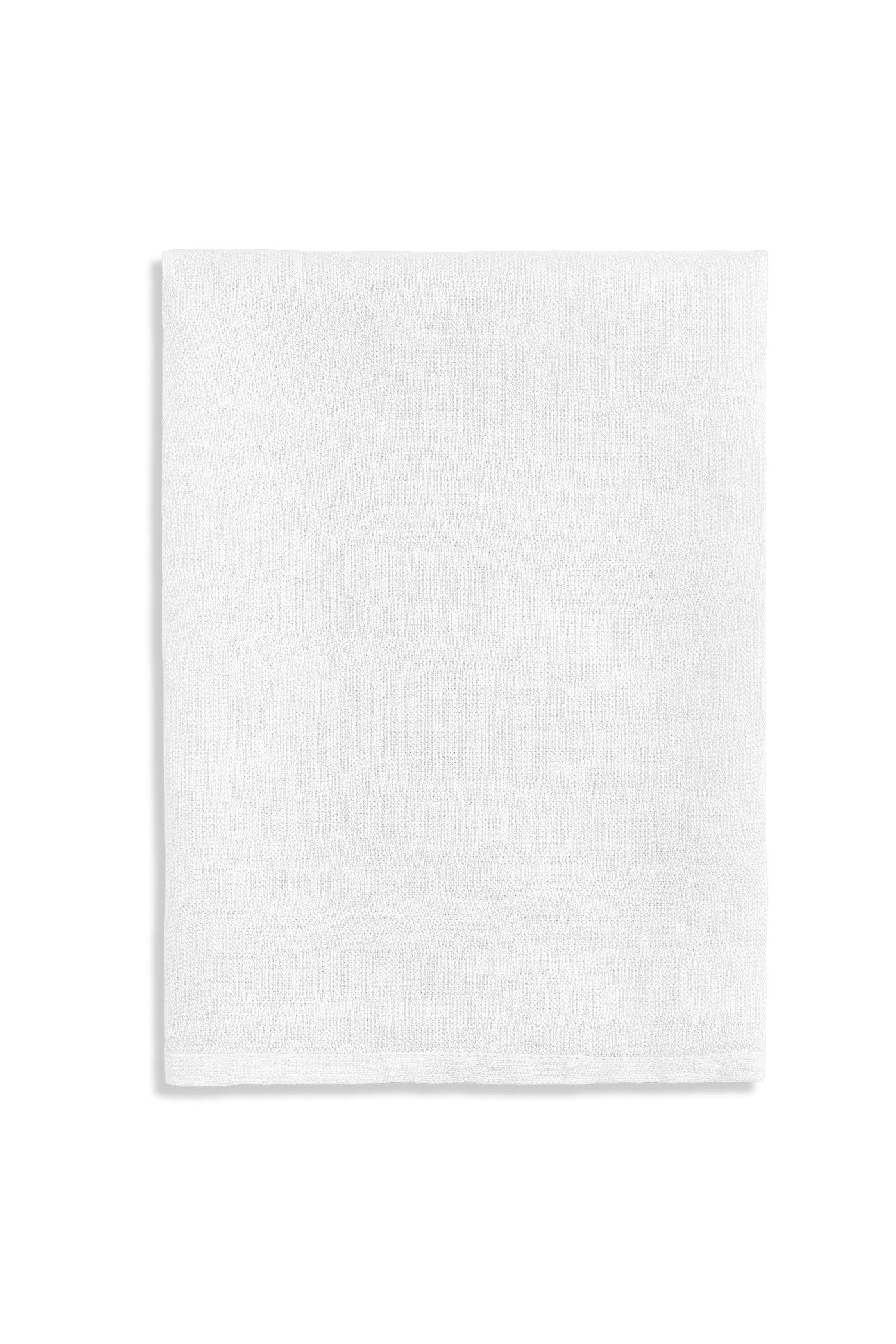 Set of 4 satin linen napkins - White