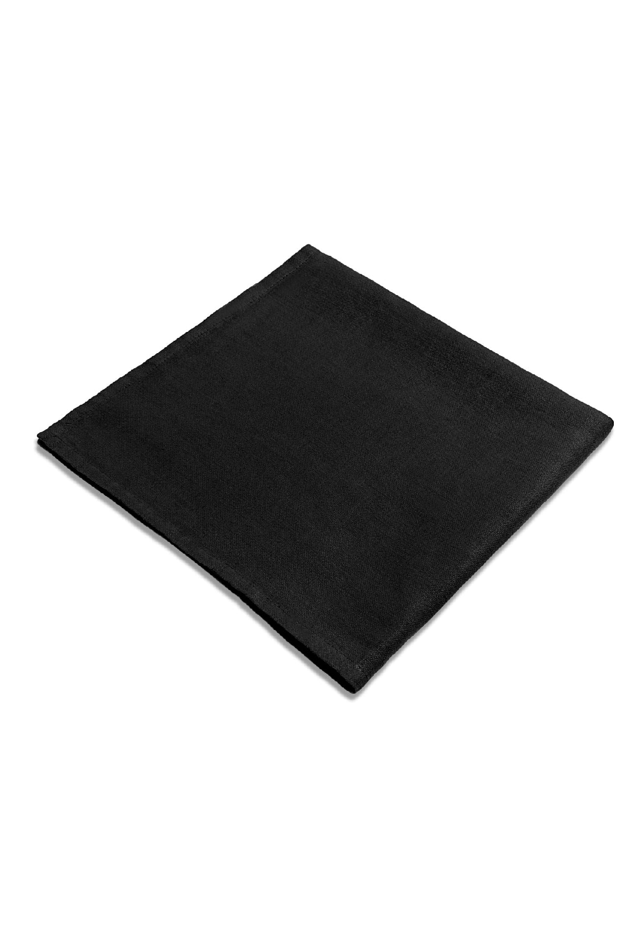 Lot de 4 serviettes en satin de lin - Black