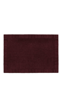 Set of 4 satin linen placemats - Wine