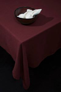 Nappe en satin de lin - Wine