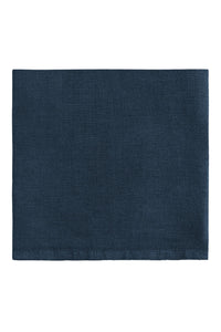 Set of 4 satin linen napkins - Blue
