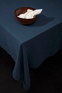 Nappe en satin de lin - Blue