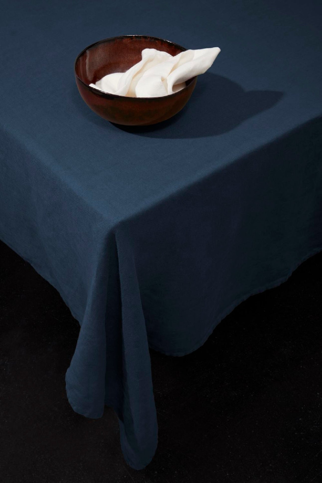 Nappe en satin de lin - Blue