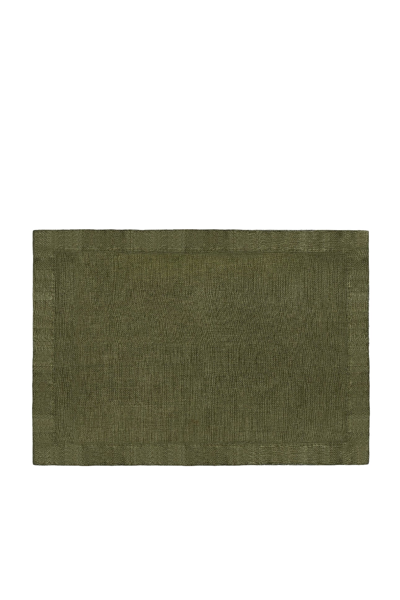 Set of 4 satin linen placemats - Olive