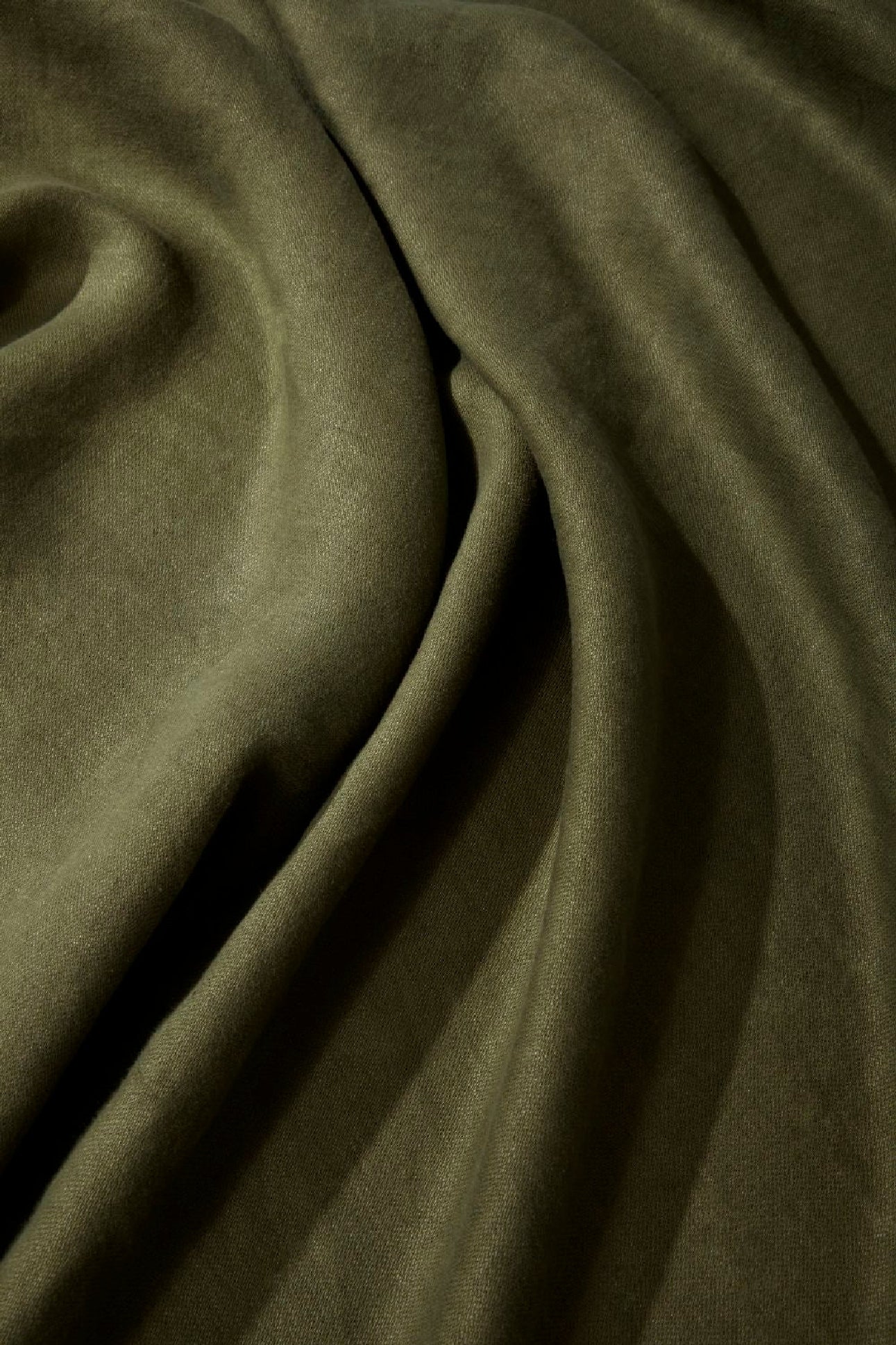 Nappe en satin de lin - Olive