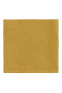 Set of 4 satin linen napkins - Mustard