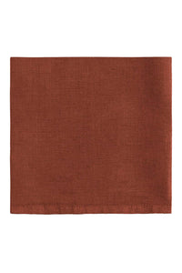 Set of 4 satin linen napkins - Brick