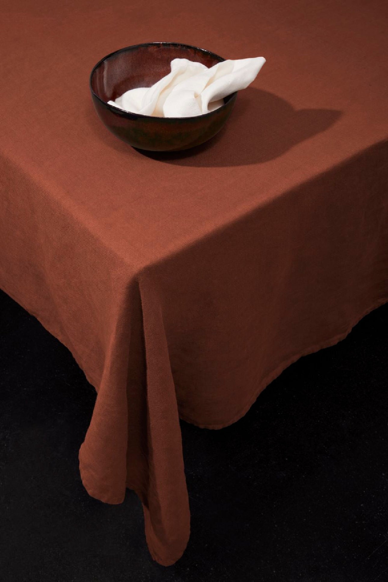 Nappe en satin de lin - Brick