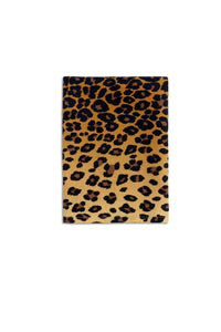 Coffret de 4 serviettes Léopard en lin - Jaune