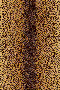 Nappe en satin de lin imprimé léopard - Yellow