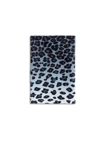 Lot de 4 serviettes en lin imprimé léopard - Blue
