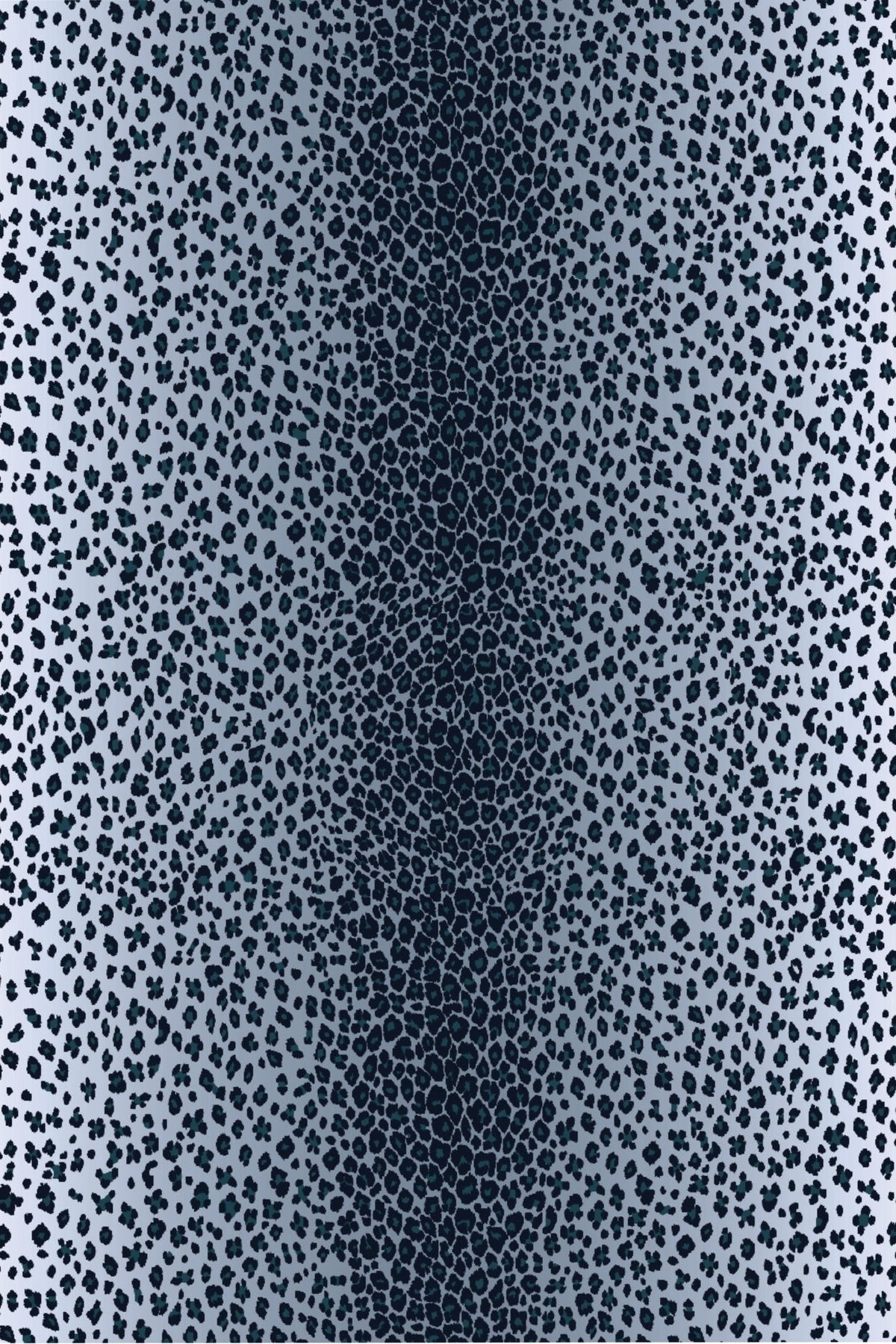 Nappe en lin imprimé léopard - Blue
