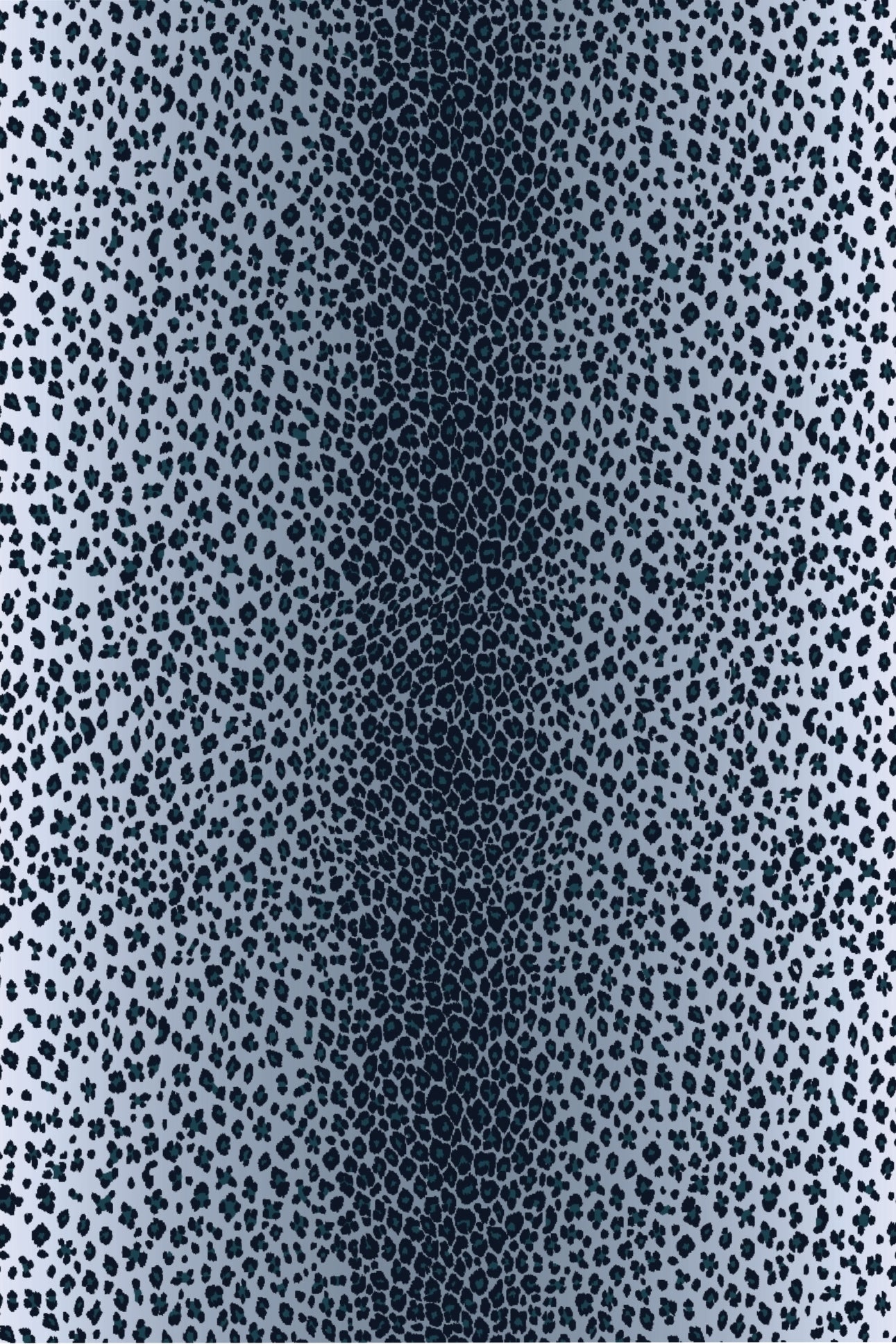 Nappe en lin imprimé léopard - Blue