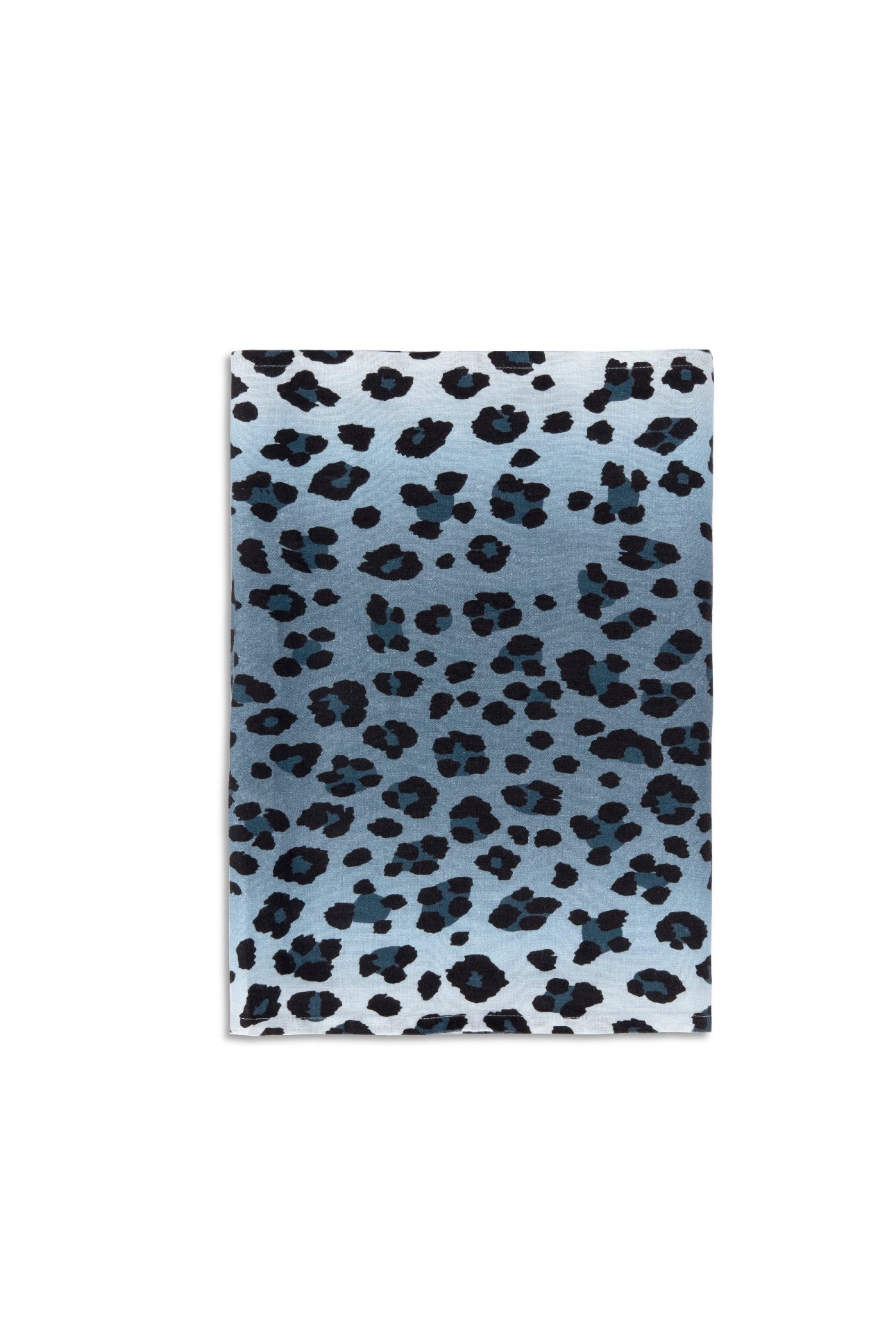 Chemin de table Léopard en lin - Bleu