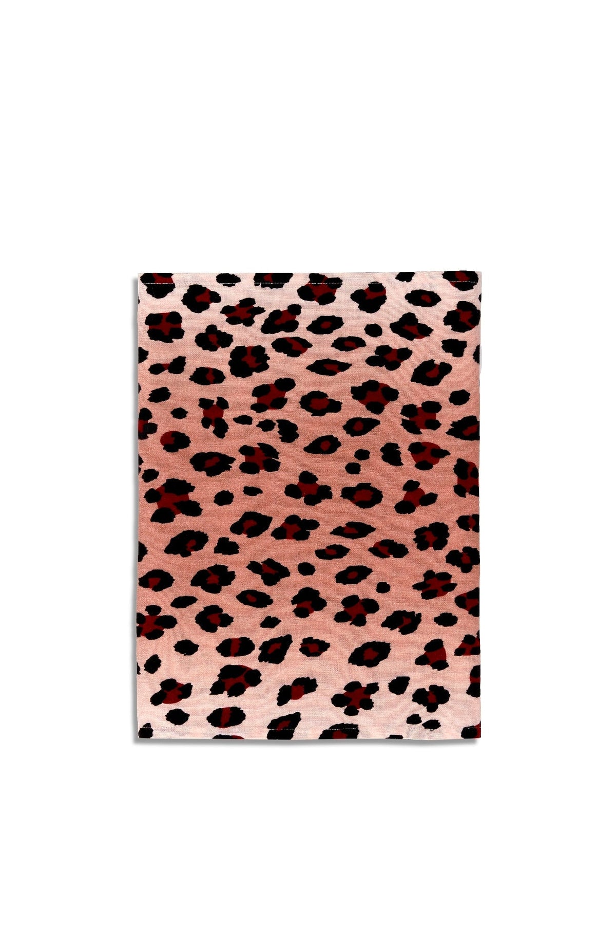 LINEN SATEEN LEOPARD RUNNER-PINK