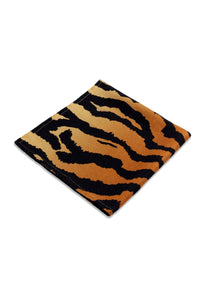 Coffret de 4 serviettes Tiger en lin - Orange