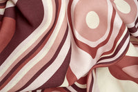 Nappe Waves en lin - Rouge & Rose