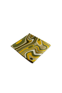 LINEN SATEEN WAVES NAPKINS-GREEN (SET OF 4)