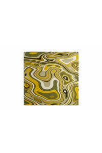 Serviettes en lin Vagues - Green & Yellow