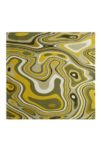 Vagues linen napkins - Green & Yellow