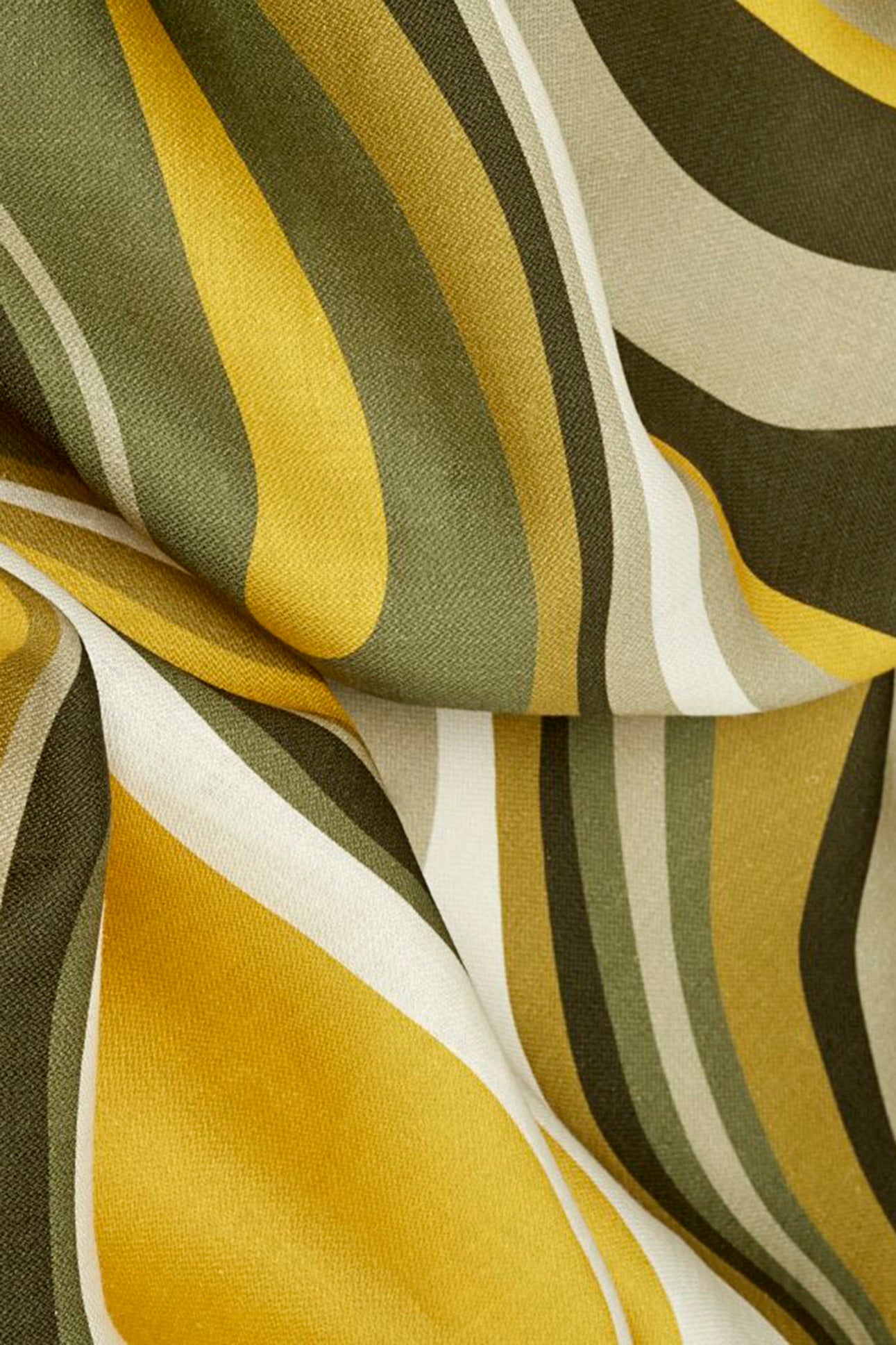 Vagues Linen Tablecloth - Green & Yellow