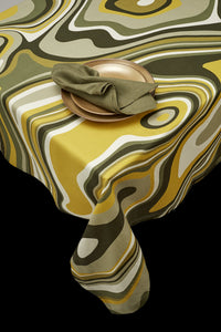 Nappe Waves en lin - Vert