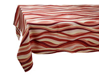 Nappe Landscape en lin - Rouge & Rose