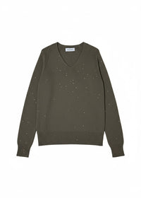 Pull a paillettes - Kaki