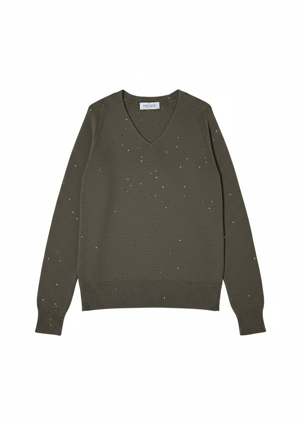 Pull a paillettes - Kaki