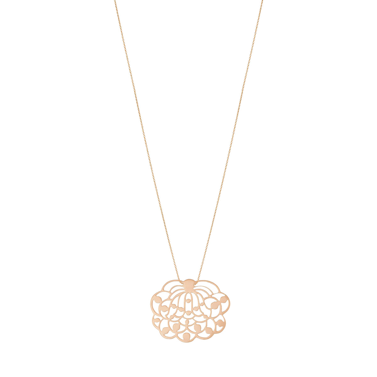 Collier Lotus en or rose 18 carats - Rose