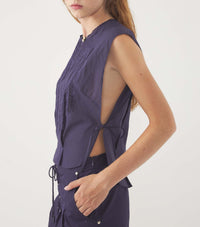 NAVY LOLA TOP