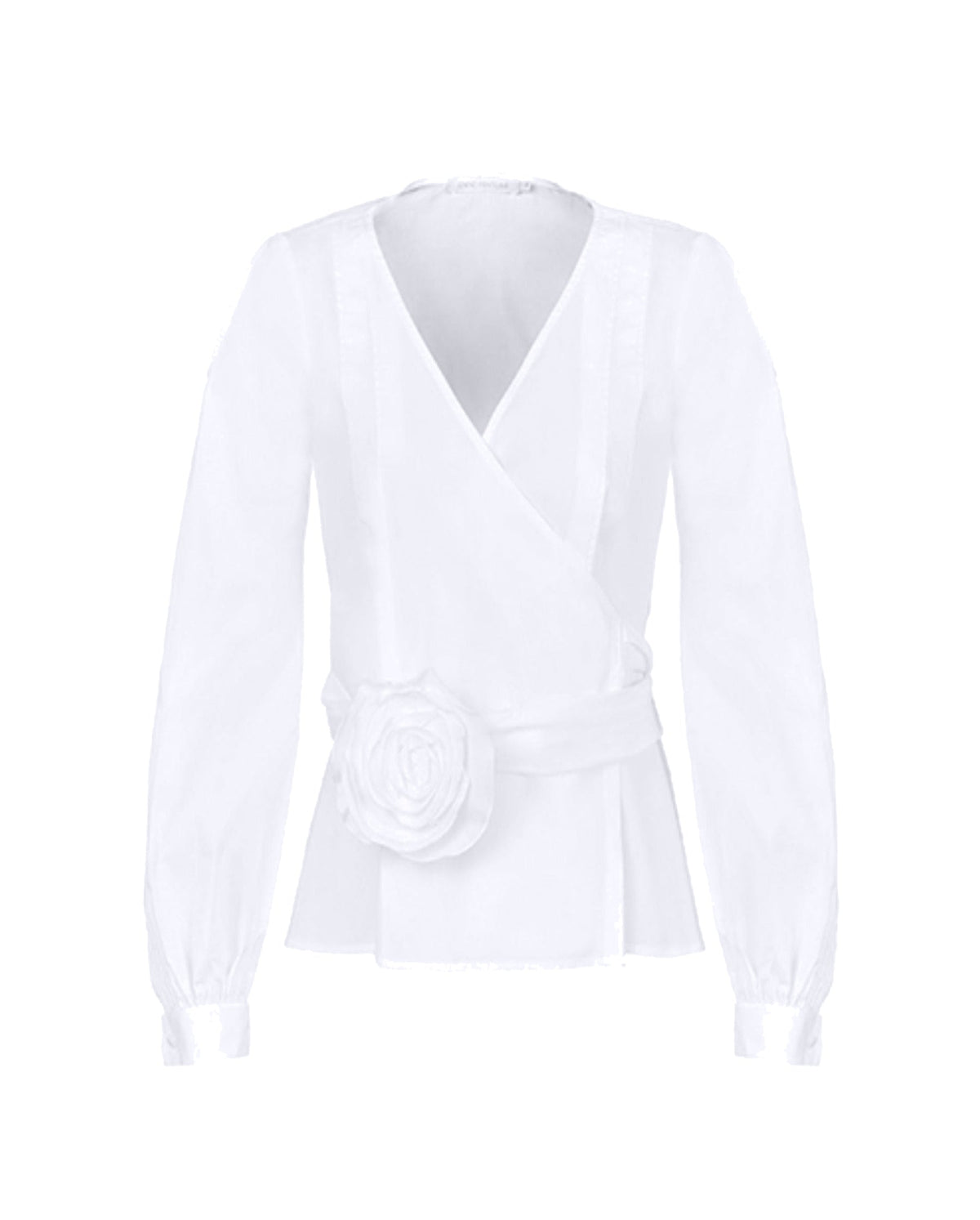 Blouse Lola cache-cœur - Blanc