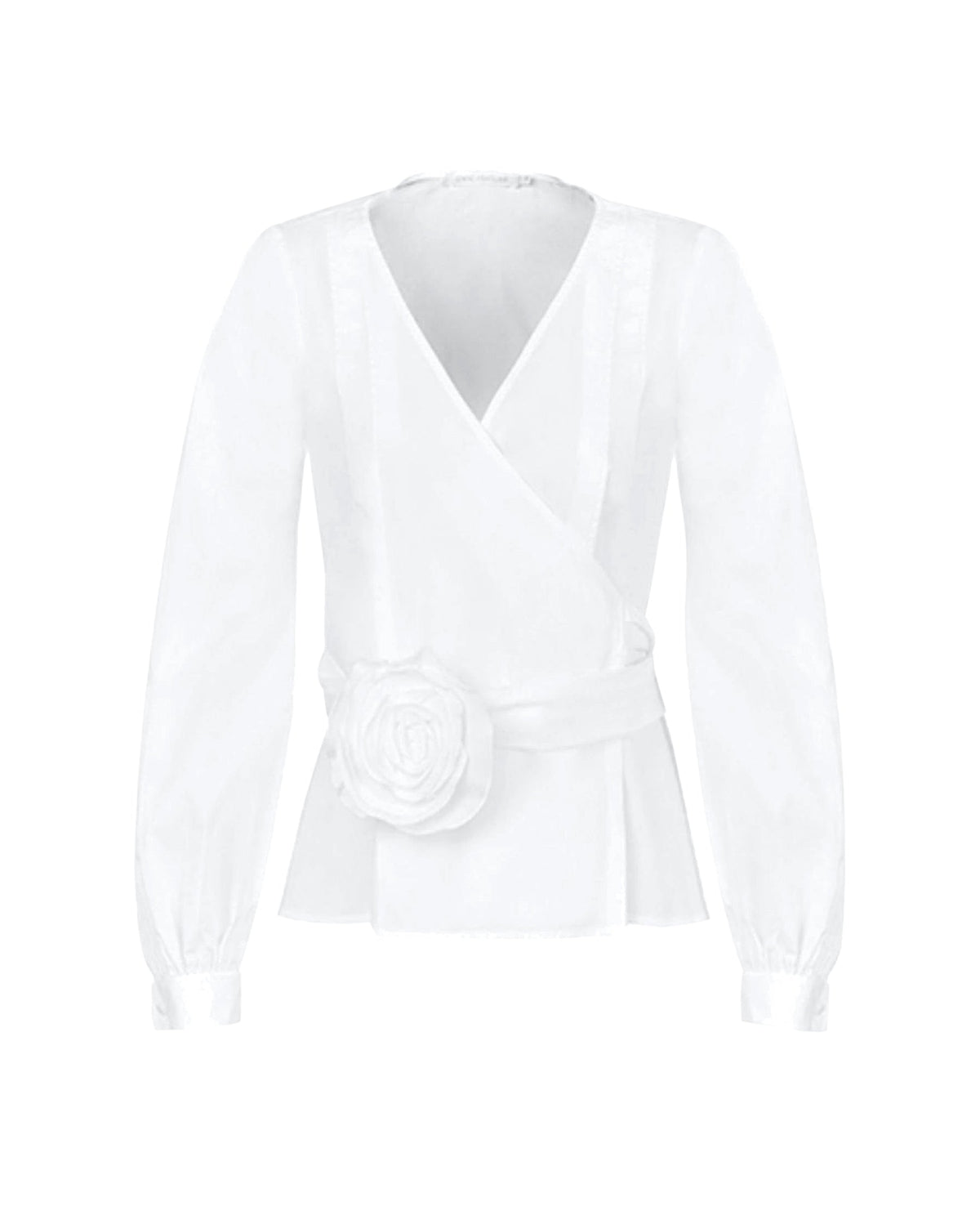 Blouse Lola cache-cœur - Blanc